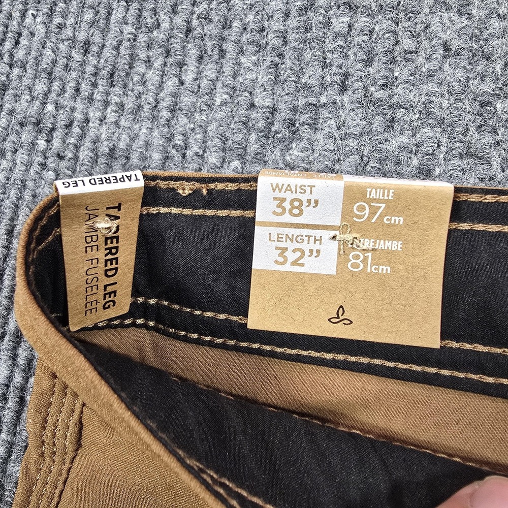 Prana Stretch Zion Slim Pant II Pants Mens 38x32 Sepia Brown Hiking Outdoor - Picture 8 of 16